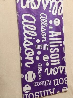 Personalized Purple 'Allison' Sports Blanket Sherpa lined